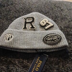 Polo by Ralph Lauren Gray Patch Beanie